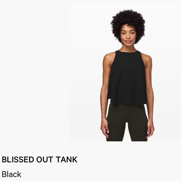 Lululemon Blissed Out Tank Black Size 4 - Picture 1 of 4